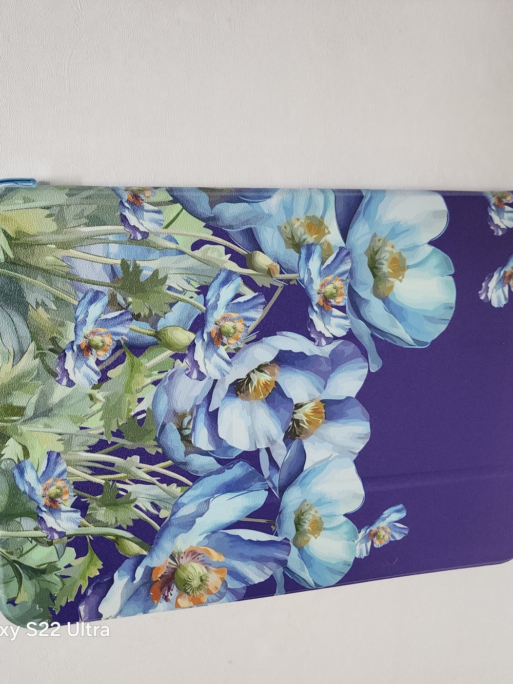 Floral Blue Purple Women's Phone  Tablet Wallet Case